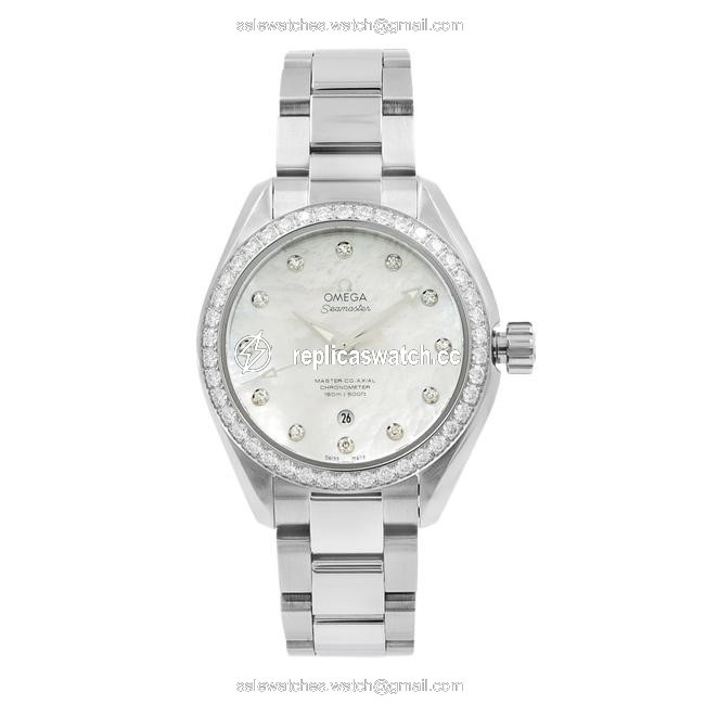 Omega Steel Seamaster Aqua Terra Mop Dial Diamond 231.15.34.20.55.002 Watch Omega Steel Seamaster Aqua Terra Mop Dial Diamond 231.15.34.20.55.002 Watch