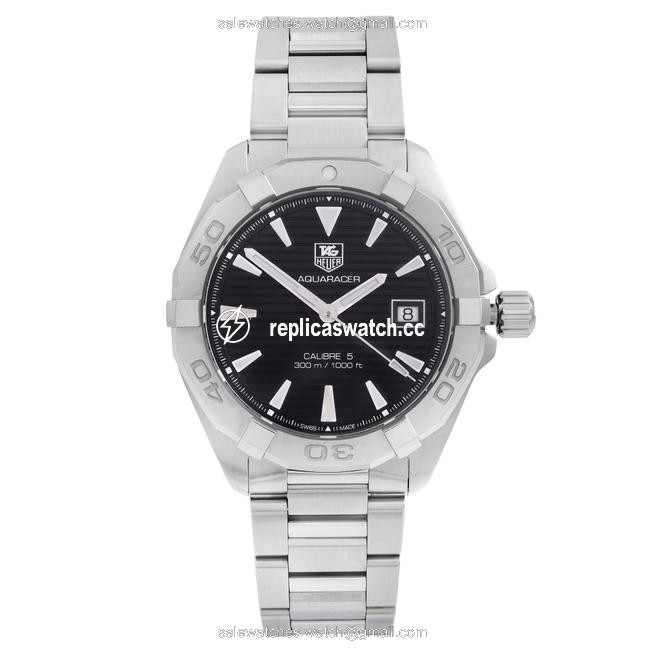 TAG Heuer Black Aquaracer Steel Dial Mens Watch TAG Heuer Black Aquaracer Steel Dial Mens Watch