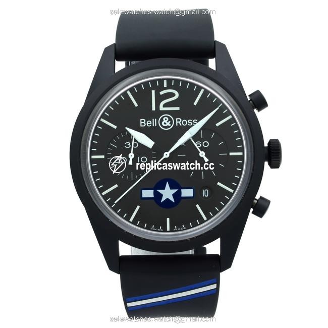 Bell & Ross Black Insignia Us Steel Dial Mens Watch Bell & Ross Black Insignia Us Steel Dial Mens Watch