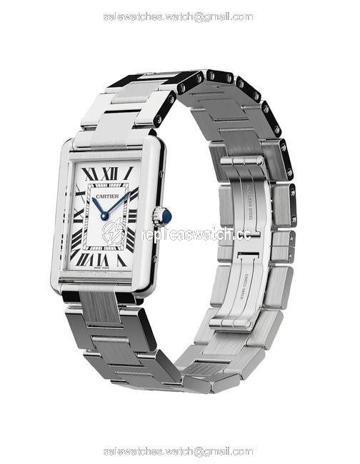 Cartier Steel Womens Tank Solo Large Model Watch Cartier Steel Womens Tank Solo Large Model Watch