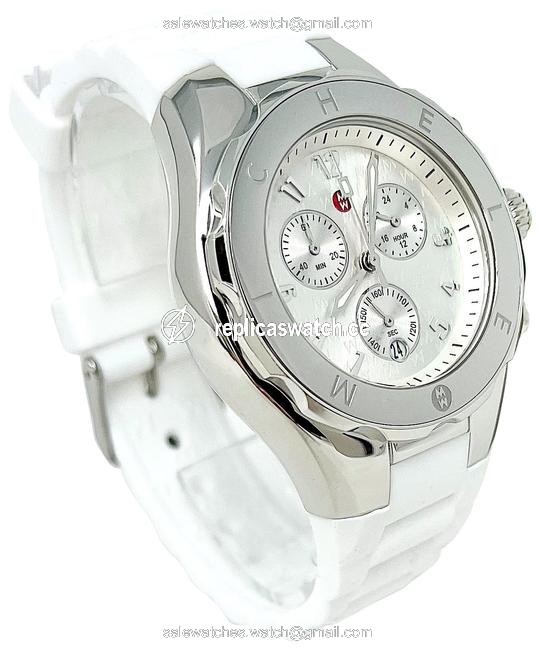Michele White/Silver-tone Jellybean Stainless Mww12f000090 Watch Michele White/Silver-tone Jellybean Stainless Mww12f000090 Watch