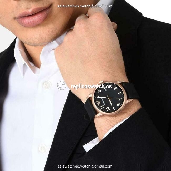 Emporio Armani Black/Rose Gold-tone New Mens Sport Ar11097 Watch Emporio Armani Black/Rose Gold-tone New Mens Sport Ar11097 Watch
