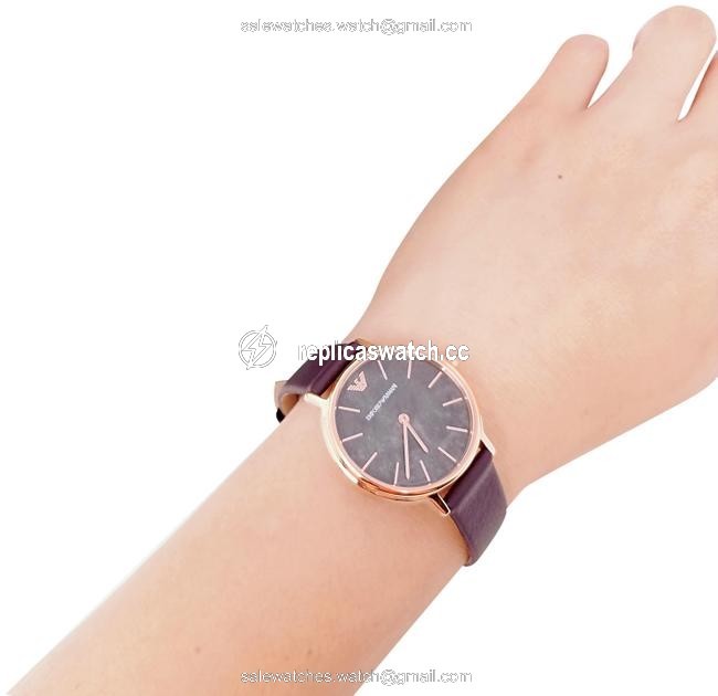 Emporio Armani Marble Grey/ Multi Womens Three-hand Leather Ar11172 Watch Emporio Armani Marble Grey/ Multi Womens Three-hand Leather Ar11172 Watch