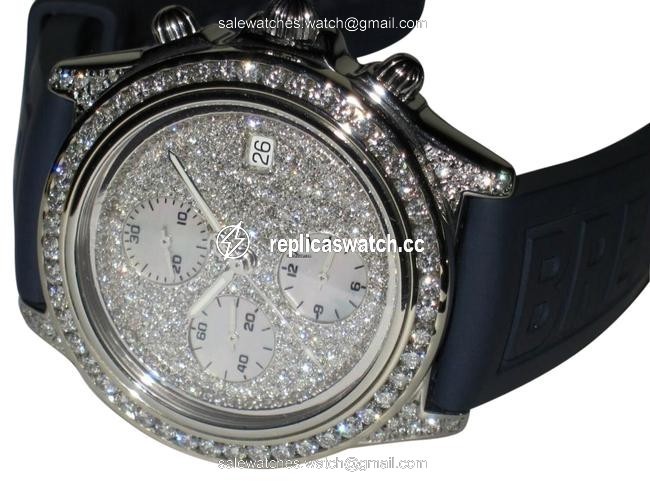 Breitling Chronomat Crosswind Stainless Steel Diamonds 89 Watch Breitling Chronomat Crosswind Stainless Steel Diamonds 89 Watch