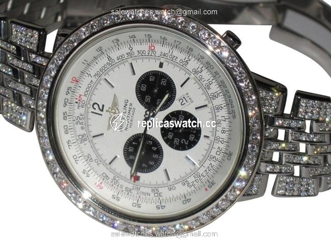Breitling Navitimer Heritage Stainless Steel Diamonds Watch Breitling Navitimer Heritage Stainless Steel Diamonds Watch