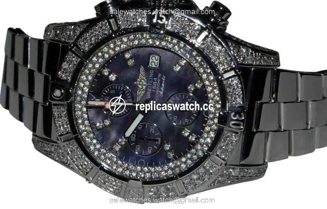 Breitling Super Avenger Stainless Steel Diamonds Watch Breitling Super Avenger Stainless Steel Diamonds Watch