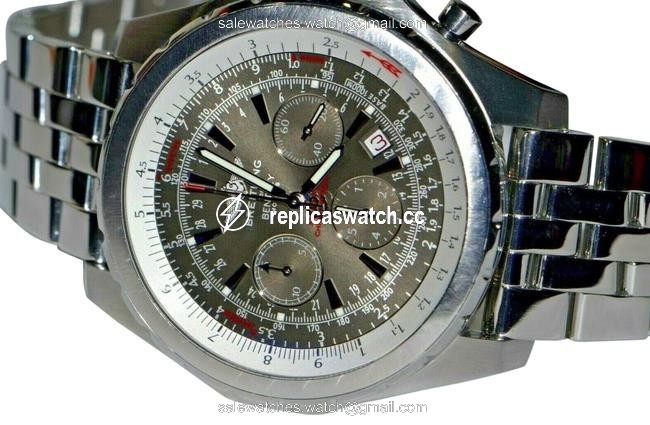 Breitling Bentley Motors Stainless Steel Chronograph Watch Breitling Bentley Motors Stainless Steel Chronograph Watch
