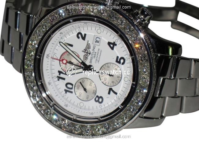 Breitling Super Avenger Stainless Steel Diamonds Watch Breitling Super Avenger Stainless Steel Diamonds Watch