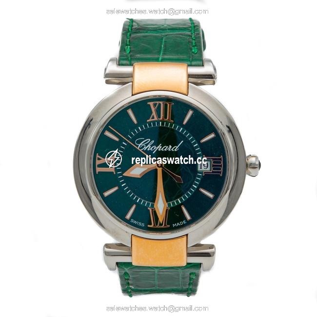 Chopard Imperiale Green Dial Steel & Rose Gold Womens 36mm Watch Chopard Imperiale Green Dial Steel & Rose Gold Womens 36mm Watch