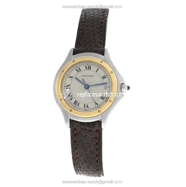 Cartier Gold Silver Ladies Panthere 187906 Steel Date 26mm Quartz Watch Cartier Gold Silver Ladies Panthere 187906 Steel Date 26mm Quartz Watch