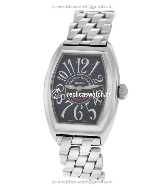 Franck Muller Silver L Ladies Conquistador 8005 Quartz 28mm Steel Watch Franck Muller Silver L Ladies Conquistador 8005 Quartz 28mm Steel Watch