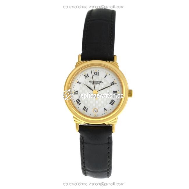 Raymond Weil Yellow Gold Silver Ladies Stainless Steel Date Quartz 24mm Watch Raymond Weil Yellow Gold Silver Ladies Stainless Steel Date Quartz 24mm Watch