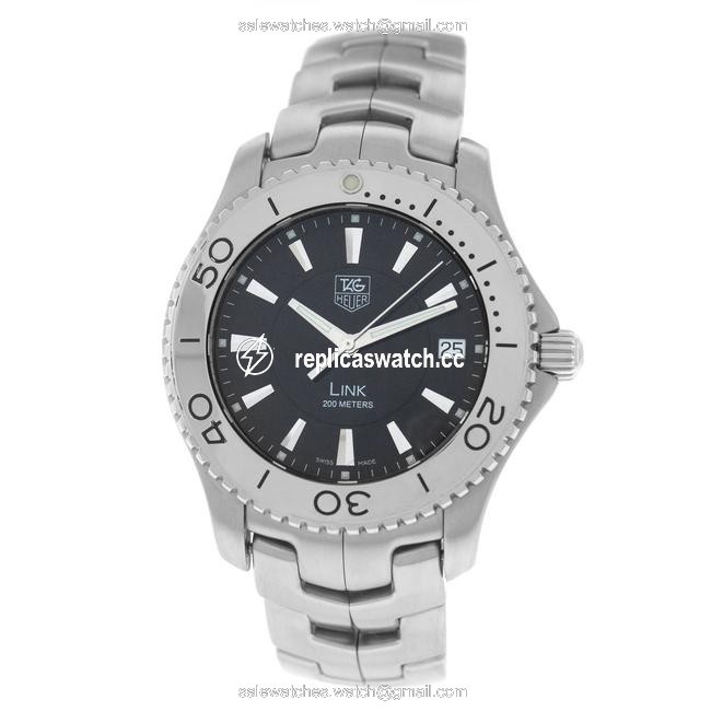 TAG Heuer Silver Mens Link Wj1110 Stainless Steel Date 39mm Quartz Watch TAG Heuer Silver Mens Link Wj1110 Stainless Steel Date 39mm Quartz Watch