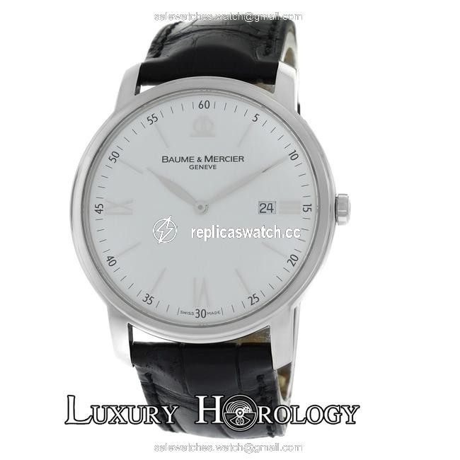 Baume & Mercier Silver XL Mens Classima 65493 Steel Quartz 41mm Watch Baume & Mercier Silver XL Mens Classima 65493 Steel Quartz 41mm Watch