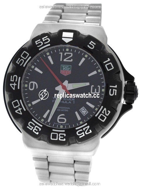 TAG Heuer Silver Mens Formula 1 Wac1110-0 Steel Date Quartz 42mm Watch TAG Heuer Silver Mens Formula 1 Wac1110-0 Steel Date Quartz 42mm Watch