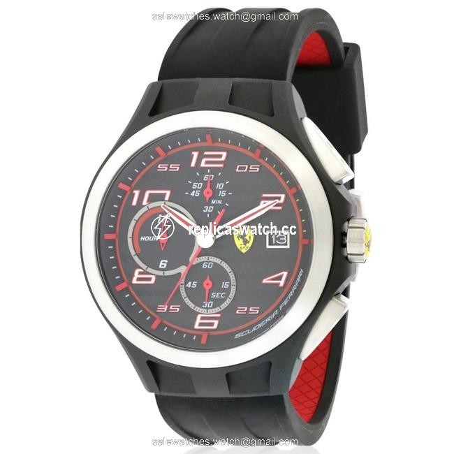 Ferrari Black Silicone Chronograph Lap Time 0830015 Watch Ferrari Black Silicone Chronograph Lap Time 0830015 Watch