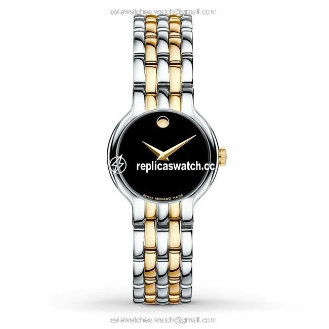 Movado Black/Two-tone Womens Veturi Dial 0606933 Watch Movado Black/Two-tone Womens Veturi Dial 0606933 Watch