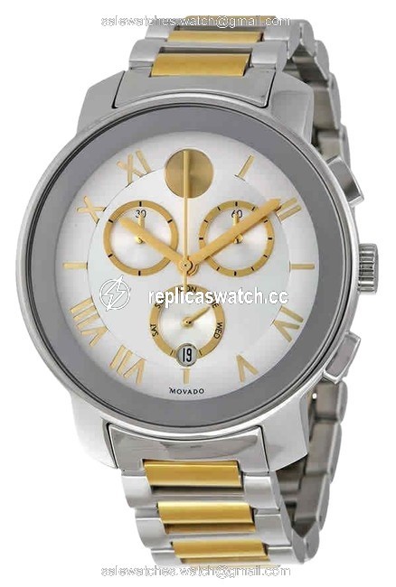 Movado Silver/Two-tone Mens Bold Dial Quartz 3600280 Watch Movado Silver/Two-tone Mens Bold Dial Quartz 3600280 Watch
