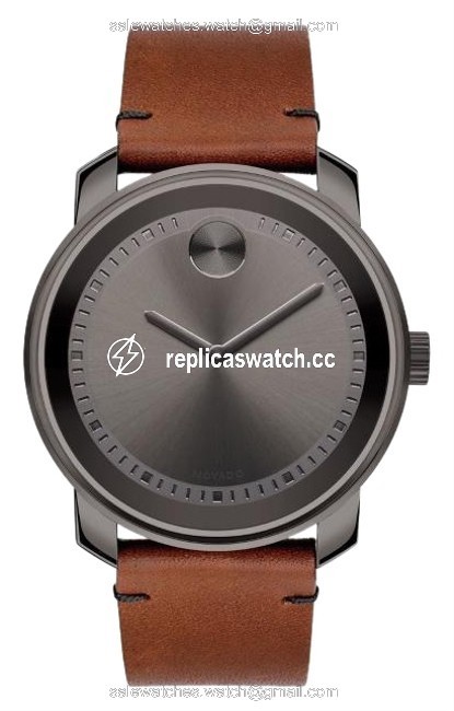 Movado Grey/Brown Mens Bold Dial Leather 3600366 Watch Movado Grey/Brown Mens Bold Dial Leather 3600366 Watch