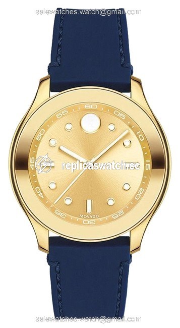 Movado Gold/Blue Womens Dial Silicone 3600413 Watch Movado Gold/Blue Womens Dial Silicone 3600413 Watch