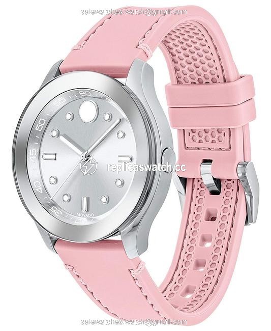 Movado Silver/Pink Womens Bold Silicone 3600414 Watch Movado Silver/Pink Womens Bold Silicone 3600414 Watch