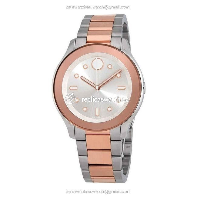 Movado Silver/Rose Gold Womens Dial Two-tone 3600430 Watch Movado Silver/Rose Gold Womens Dial Two-tone 3600430 Watch