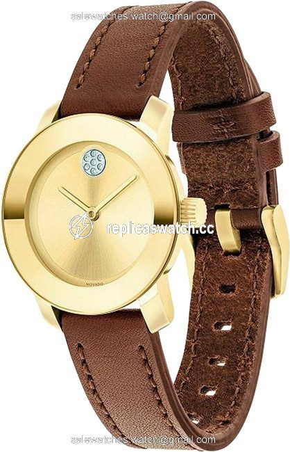 Movado Gold/Brown Womens Dial Leather 3600437 Watch Movado Gold/Brown Womens Dial Leather 3600437 Watch