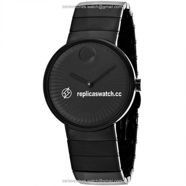 Movado Black Mens Edge Aluminum Dial Ion-plated 3680007 Watch Movado Black Mens Edge Aluminum Dial Ion-plated 3680007 Watch