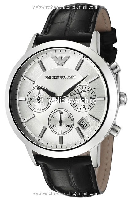 Emporio Armani Silver Box In The Men Ar2432 Watch Emporio Armani Silver Box In The Men Ar2432 Watch