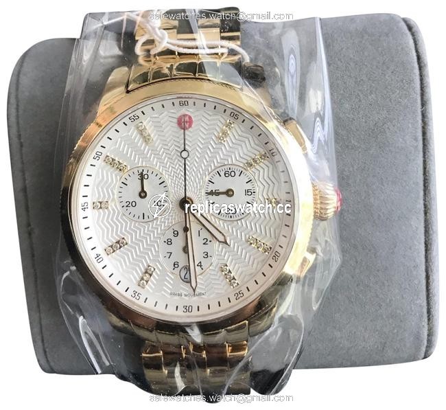 Michele Gold New Uptown Diamond Tone Ladies Mww25a000003 Watch Michele Gold New Uptown Diamond Tone Ladies Mww25a000003 Watch