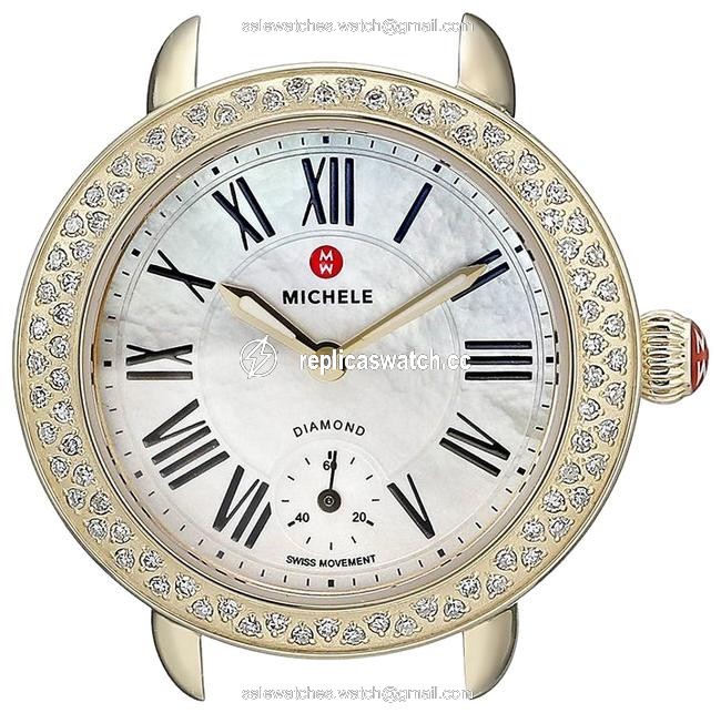 Michele Gold Womens Serein 12 Diamond Plated Swiss Face Mw21e01b0025 Watch Michele Gold Womens Serein 12 Diamond Plated Swiss Face Mw21e01b0025 Watch