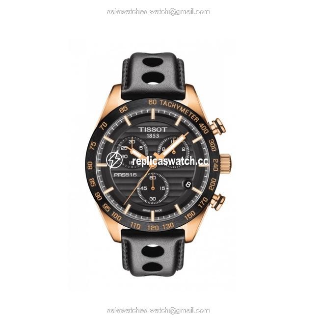 Tissot Gold Black Mens Prs 516 Chrono Leather Swiss T100.417.36.051.00 Watch Tissot Gold Black Mens Prs 516 Chrono Leather Swiss T100.417.36.051.00 Watch