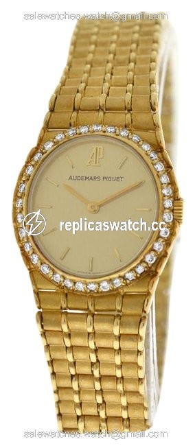 Audemars Piguet Yellow Gold Ladies Royal Oak 18k Diamonds 21mm Quartz Watch Audemars Piguet Yellow Gold Ladies Royal Oak 18k Diamonds 21mm Quartz Watch