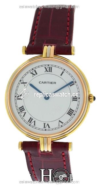 Cartier Mint Genuine Ladies Round Vendome Tri-color 18k Gold Quartz Watch Cartier Mint Genuine Ladies Round Vendome Tri-color 18k Gold Quartz Watch