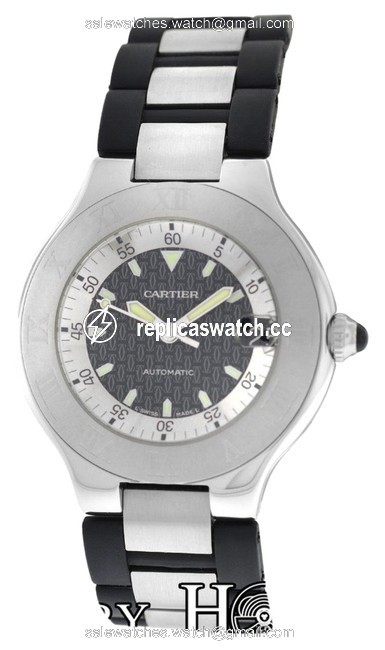 Cartier Must 21 Autoscaph 2427 Steel Rubber 37mm Watch Cartier Must 21 Autoscaph 2427 Steel Rubber 37mm Watch