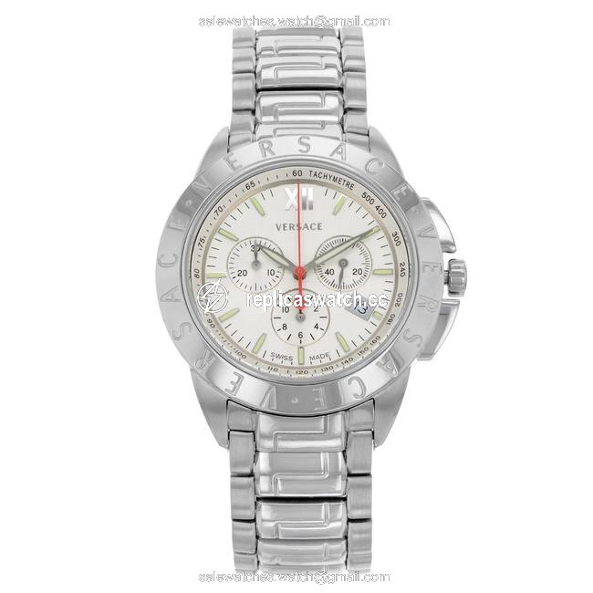 Versace White V-sport 12c99d001 S099 44mm (8173) Watch Versace White V-sport 12c99d001 S099 44mm (8173) Watch