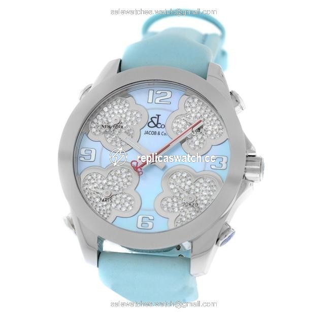 Jacob & Co. Stainless Steel Five Time Zone Jcmath14 Mop Diamond 40mm. Watch Jacob & Co. Stainless Steel Five Time Zone Jcmath14 Mop Diamond 40mm. Watch