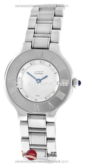 Cartier Must 21 1340 Stainless Steel Quartz 28mm Watch Cartier Must 21 1340 Stainless Steel Quartz 28mm Watch