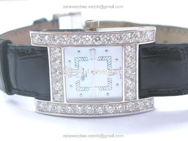 Chopard Black Diamond 18k White Gold Mop Ladies Quartz 13/6621 Watch Chopard Black Diamond 18k White Gold Mop Ladies Quartz 13/6621 Watch