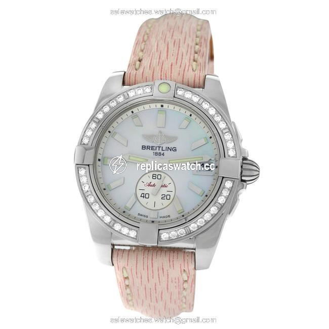 Breitling Silver Galactic 36 A3733053/A716-239x Ladies Diamond Mop 36mm Watch Breitling Silver Galactic 36 A3733053/A716-239x Ladies Diamond Mop 36mm Watch