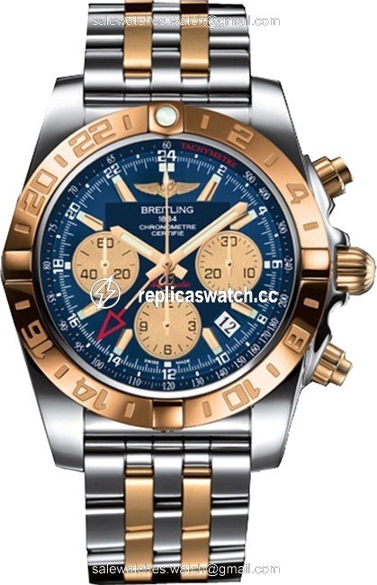 Breitling Two Tone Chronomat 44 Gmt Steel Gold Mens Cb042012 Watch Breitling Two Tone Chronomat 44 Gmt Steel Gold Mens Cb042012 Watch