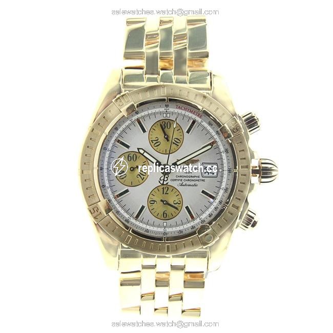 Breitling Yellow Gold Chrono Evolution Watch Breitling Yellow Gold Chrono Evolution Watch