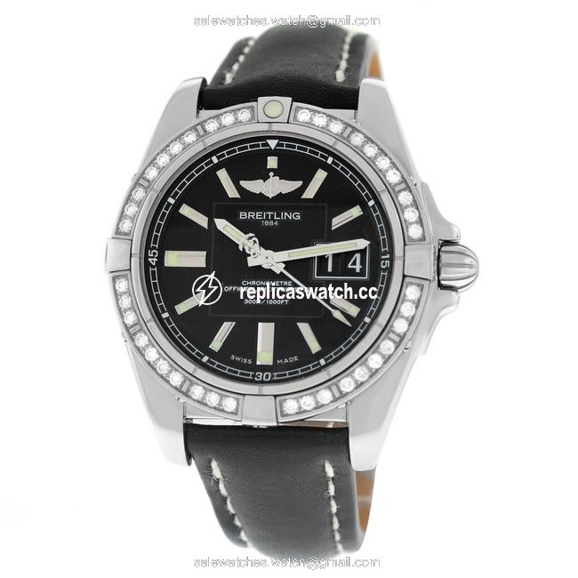 Breitling Silver Galactic 41 A49350la/Ba07-429x Unisex Diamond Steel 41mm Watch Breitling Silver Galactic 41 A49350la/Ba07-429x Unisex Diamond Steel 41mm Watch