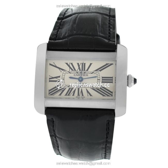 Cartier Silver Divan 2612 Unisex Large Stainless Steel 38mm Watch Cartier Silver Divan 2612 Unisex Large Stainless Steel 38mm Watch