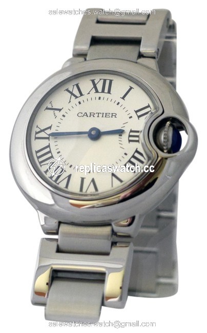 Cartier Stainless Steel Ballon Bleu De 28mm Watch Cartier Stainless Steel Ballon Bleu De 28mm Watch