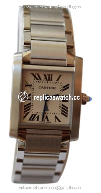 Cartier Stainless Steel Small Ladys Tank Francaise Quartz .almost New Swiss Made . Watch Cartier Stainless Steel Small Ladys Tank Francaise Quartz .almost New Swiss Made . Watch