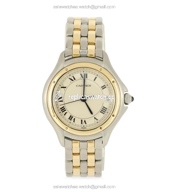 Cartier Multicolor Two-tone Panthere Cougar Watch Cartier Multicolor Two-tone Panthere Cougar Watch