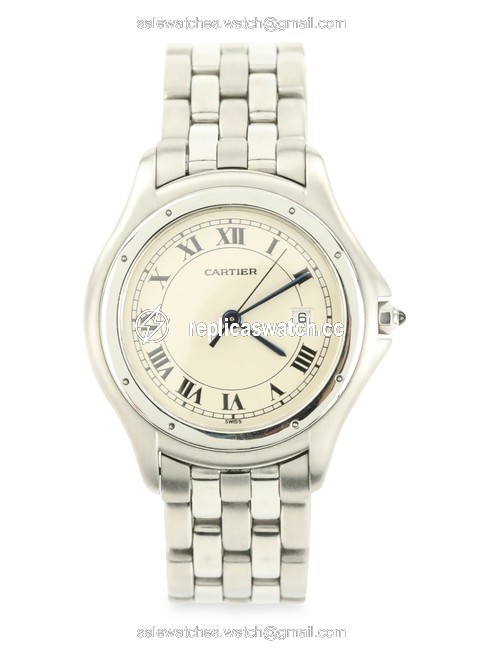 Cartier Silver Panthere Cougar Watch Cartier Silver Panthere Cougar Watch