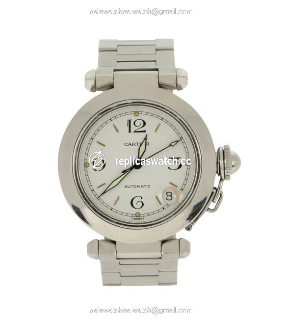 Silver Pasha C De Cartier Watch Silver Pasha C De Cartier Watch