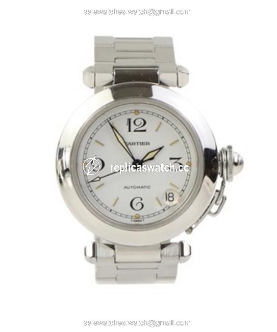 Cartier Silver Pasha Stainless Steel Watch Cartier Silver Pasha Stainless Steel Watch